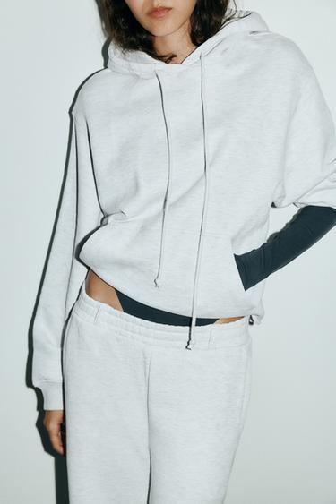 HOODIE - Grey marl by Zara