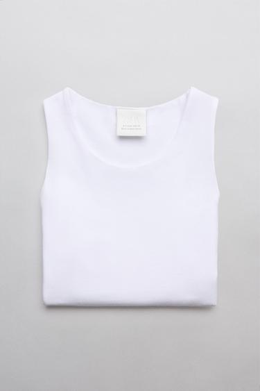 STRAPPY CROP TOP - White by Zara