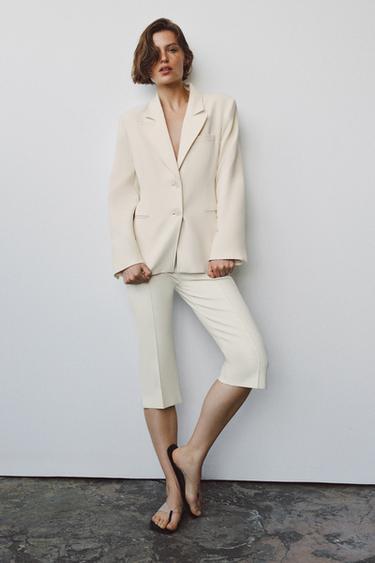 ZW COLLECTION CAPRI TROUSERS - Ecru by Zara
