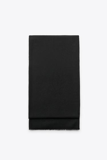 SOFT PLAIN SCARF - Black by Zara