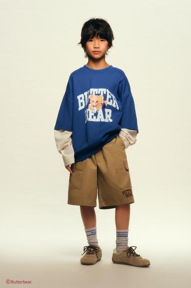BUTTERBEAR © DOUBLE SLEEVE SWEATSHIRT - Blue by Zara