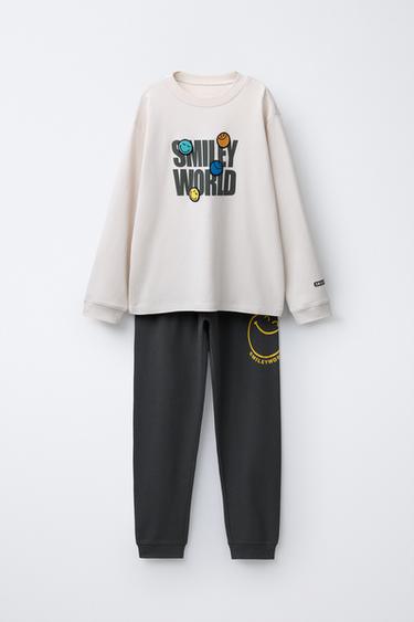 AGES 6-14 / SMILEYWORLD ® PYJAMAS - Anthracite grey by Zara