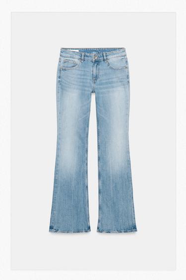 TRF BOOTCUT LOW-RISE JEANS - Light blue by Zara