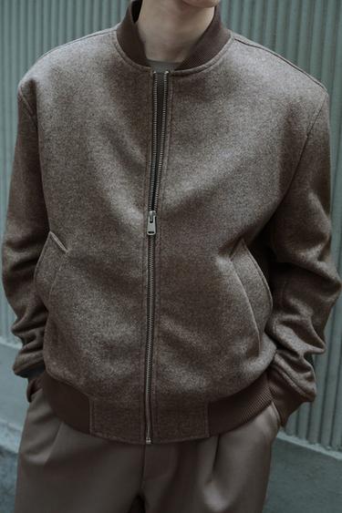 COMBINED BOMBER JACKET - Beige by Zara