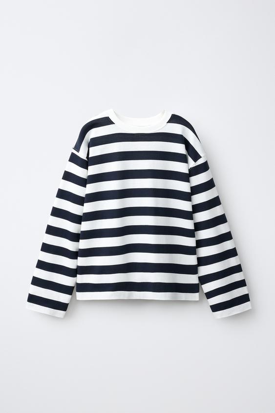 STRIPED T-SHIRT - Blue/White by Zara - Image 0