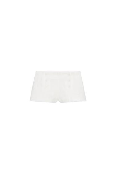 RAMIE BUTTON SHORTS - White by Zara
