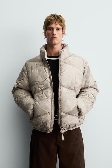 ABSTRACT PRINT PUFFER JACKET - Printed by Zara