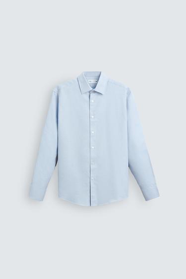 EASY CARE TEXTURED SHIRT - Sky blue by Zara