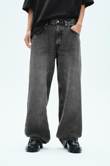 BAGGY FIT JEANS - Charcoal by Zara