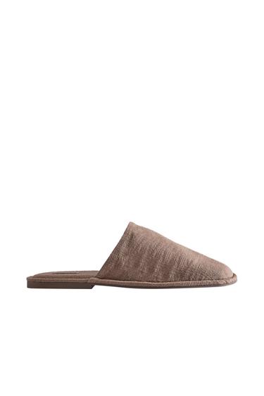 RAMIE MULE SLIPPERS - Brown by Zara