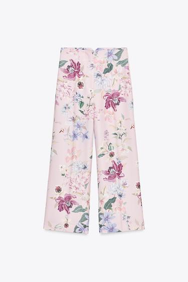 FLORAL PRINT TROUSERS - Multicoloured by Zara