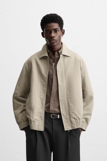 COTTON - LINEN BLEND JACKET - Light grey by Zara