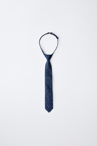 POLKA DOT PRINT TIE - Blue by Zara - Image 0