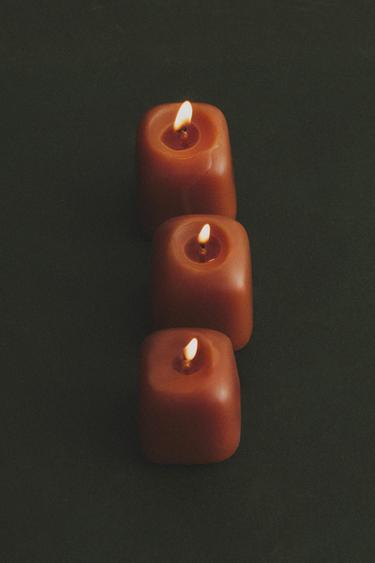 PACK OF DECORATIVE TOFFEE CANDLES (PACK OF 6) - Toffee by Zara