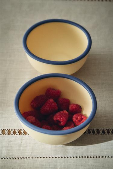 CHILDREN'S CONTRAST SILICONE BOWL - Ecru / Blue by Zara