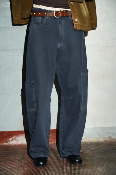TRF BAGGY BALLOON JEANS WITH POCKETS - Ink blue by Zara