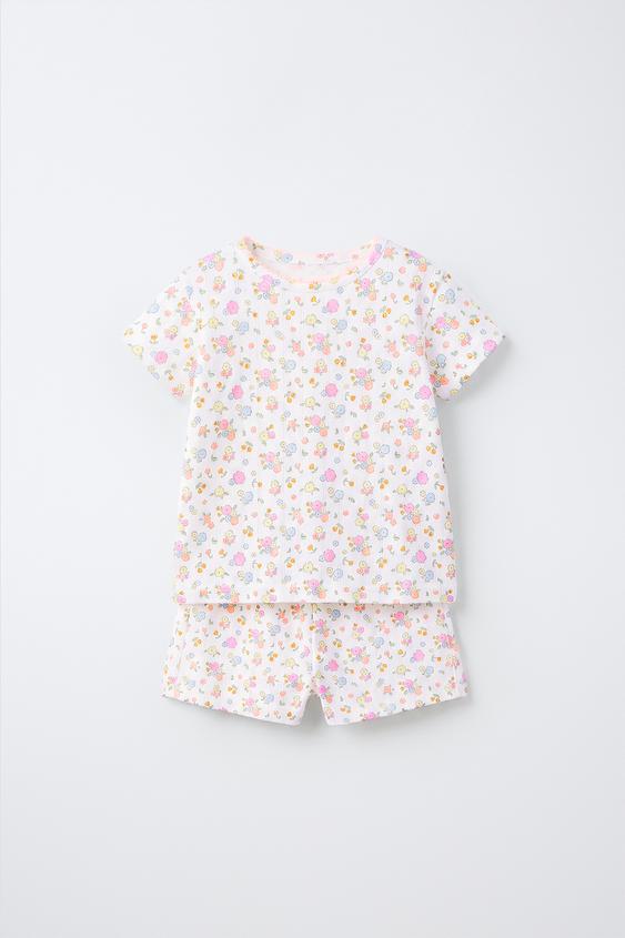 1 1/2-6 YEARS/ FLORAL PRINT PYJAMAS - Ecru by Zara - Image 0