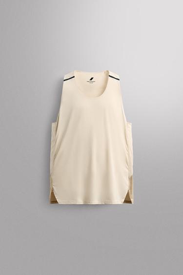 TECHNICAL COLOUR BLOCK TANK TOP - Oyster-white by Zara