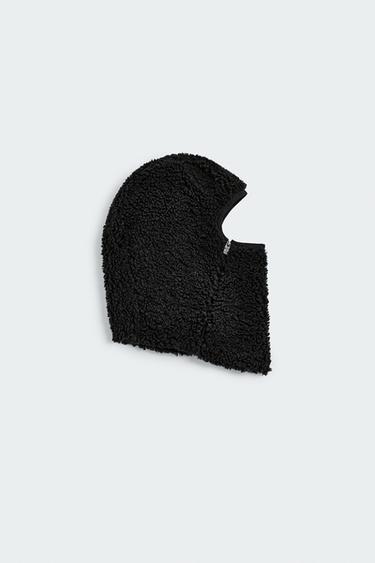 FAUX SHEARLING BALACLAVA X SR_A - Black by Zara