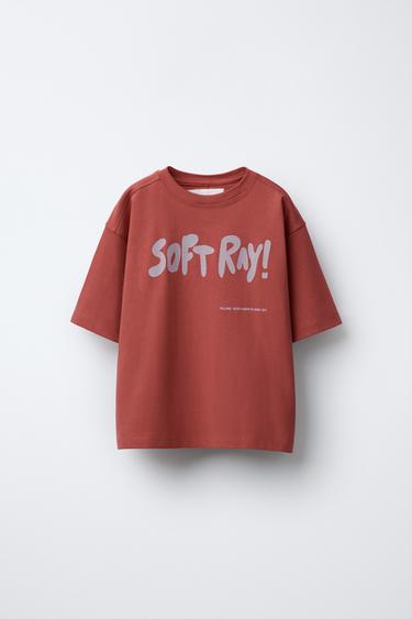SLOGAN PRINT T-SHIRT - Red by Zara - Image 0