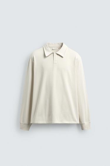 REGULAR FIT POLO SHIRT - Oyster-white by Zara