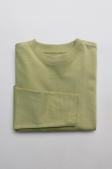 BASIC T-SHIRT - Khaki by Zara