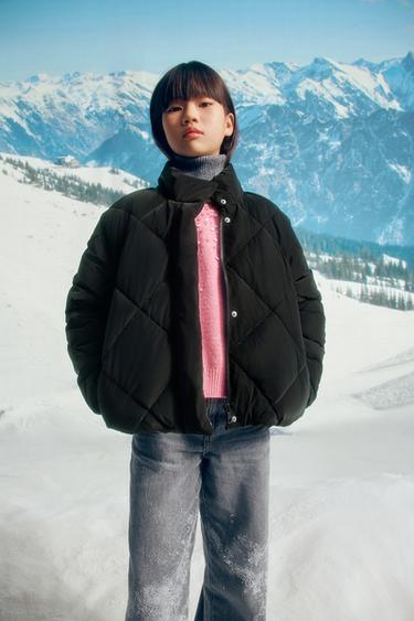 RUBBERISED PUFFER JACKET - Black by Zara