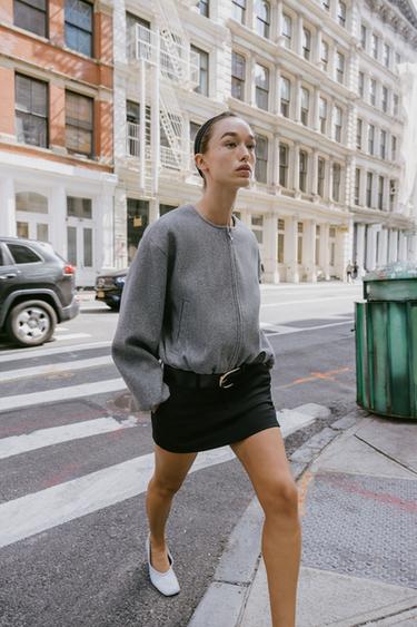 SOFT BOMBER JACKET - Grey by Zara