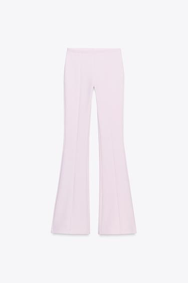 INTERLOCK FLARE TROUSERS - Pink by Zara