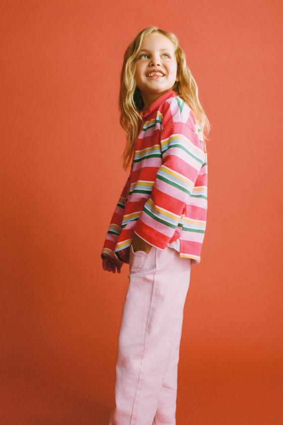 TWILL BAGGY TROUSERS WITH HEART POCKETS - Pink by Zara - Image 0