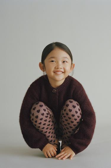 CARDIGAN - Dark burgundy by Zara