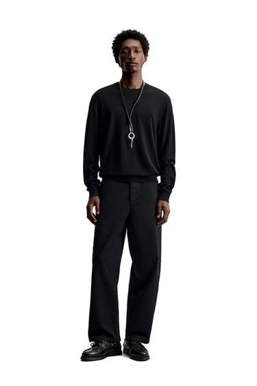 CASHMERE - WOOL SWEATER - Black by Zara
