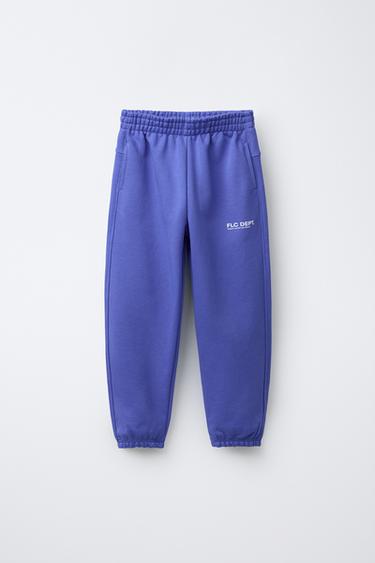 TEXT JOGGER SWEATPANTS - Light blue by Zara