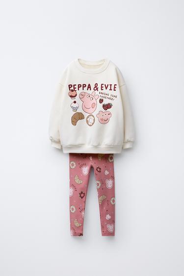 PEPPA PIG ™ SWEATSHIRT AND LEGGINGS SET - Ecru by Zara - Image 0