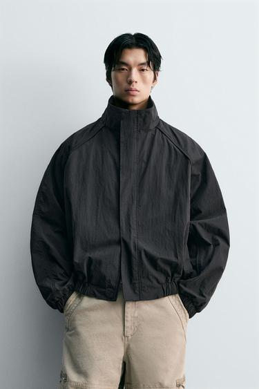 RELAXED FIT TECHNICAL JACKET - Black by Zara