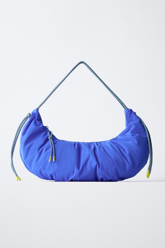 TECHNICAL NYLON SHOULDER BAG - Bluish by Zara - Image 0