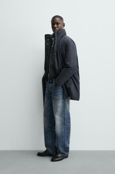 WATER-REPELLENT PADDED PARKA - Navy blue by Zara
