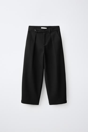 CROSS-OVER WAIST TROUSERS - Black by Zara