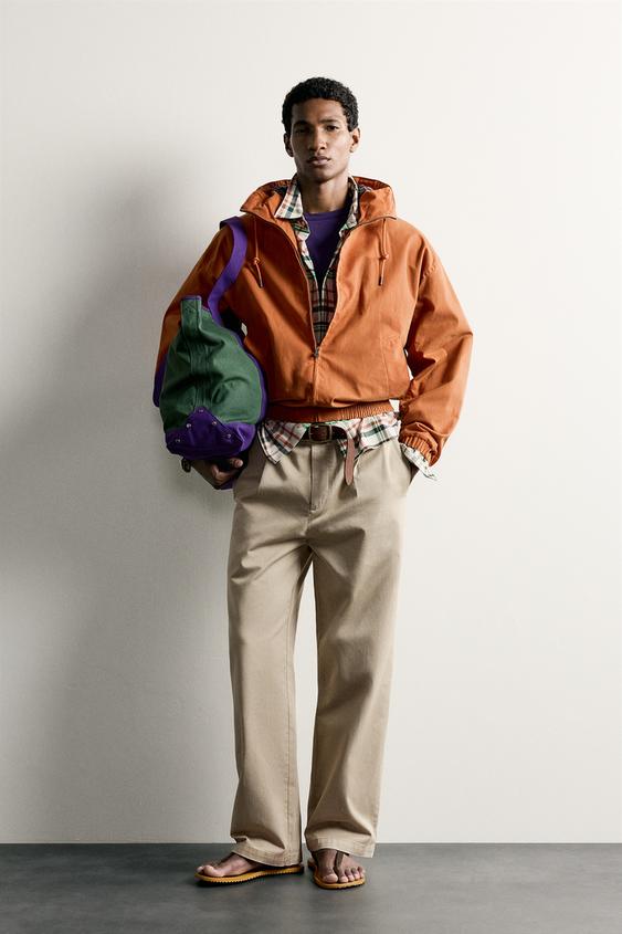 WAXED-EFFECT RELAXED FIT JACKET - Dark orange by Zara - Image 0
