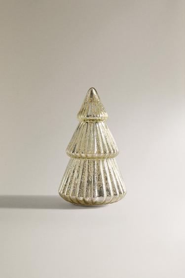 SMALL MOVING CHRISTMAS TREE DECORATION WITH LIGHT - Gold by Zara