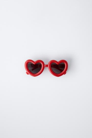 HEART-SHAPED SUNGLASSES - Red by Zara