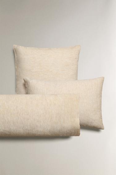 TEXTURED STRIPED PILLOWCASE - Oyster-white by Zara