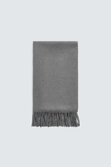 FRINGED SCARF - Grey by Zara