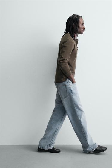 LOOSE FIT JEANS - Mid-blue by Zara