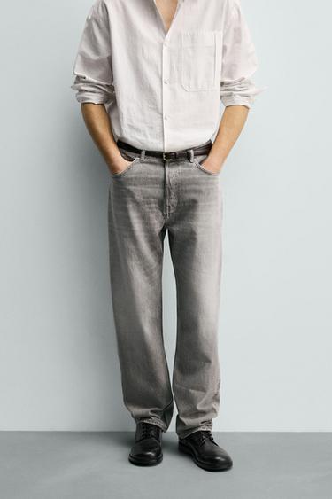 STRAIGHT FIT JEANS - Grey by Zara