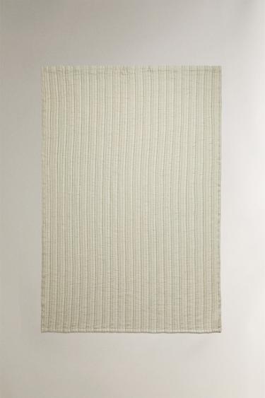 COTTON MUSLIN THROW - Blue by Zara