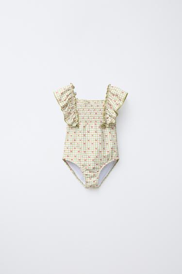 AGES 2-6/ GINGHAM CHERRY SWIMSUIT - Oil by Zara - Image 0