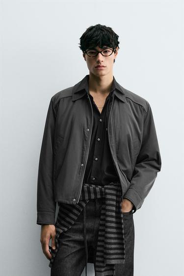 PADDED TECHNICAL OVERSHIRT - Anthracite Grey by Zara