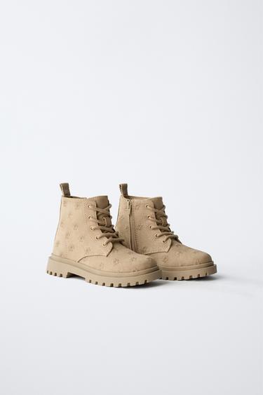 FLORAL BOOTS - Sand Brown by Zara