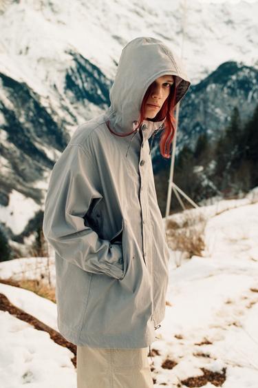 HOODED PARKA X AND WANDER® - Grey by Zara